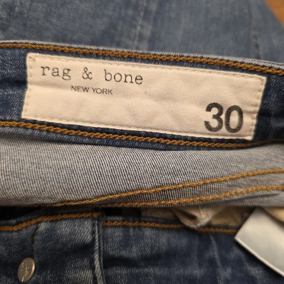 Rag & Bone Cate Mid-rise Ankle Crop Light Blue Skinny Jeans Size 30 - Picture 14 of 14